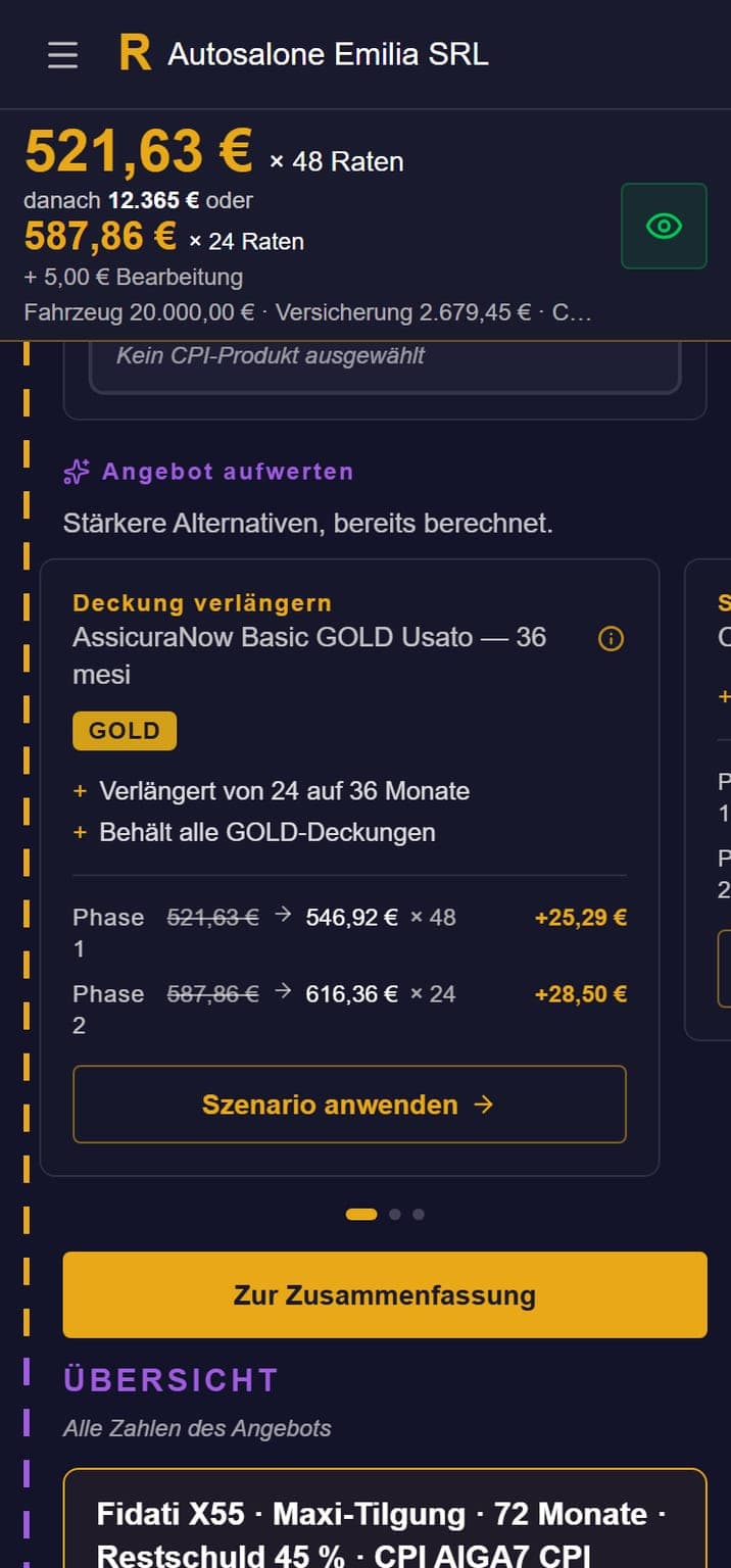 Intelligentes Upselling